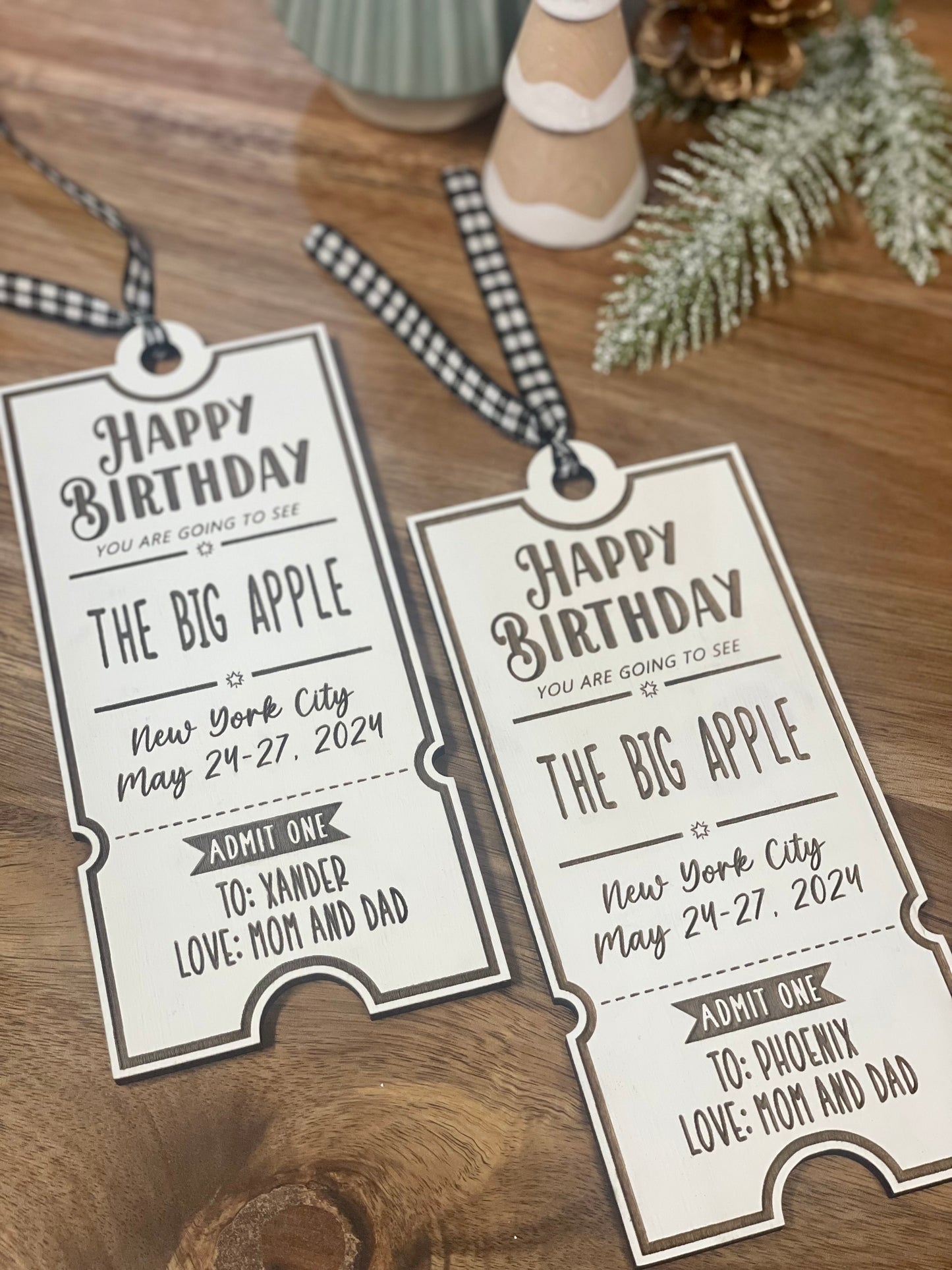 Custom Admit One Ticket Ornament, Concert Ornament, Special Event Ornament