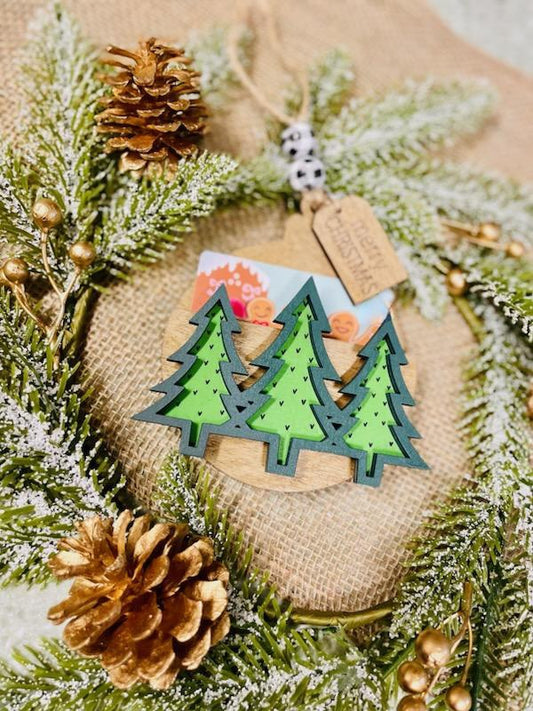 Christmas Gift Card Holder Ornament, Christmas Tree Ornament, Teacher Ornament, Stocking Tag, Gift