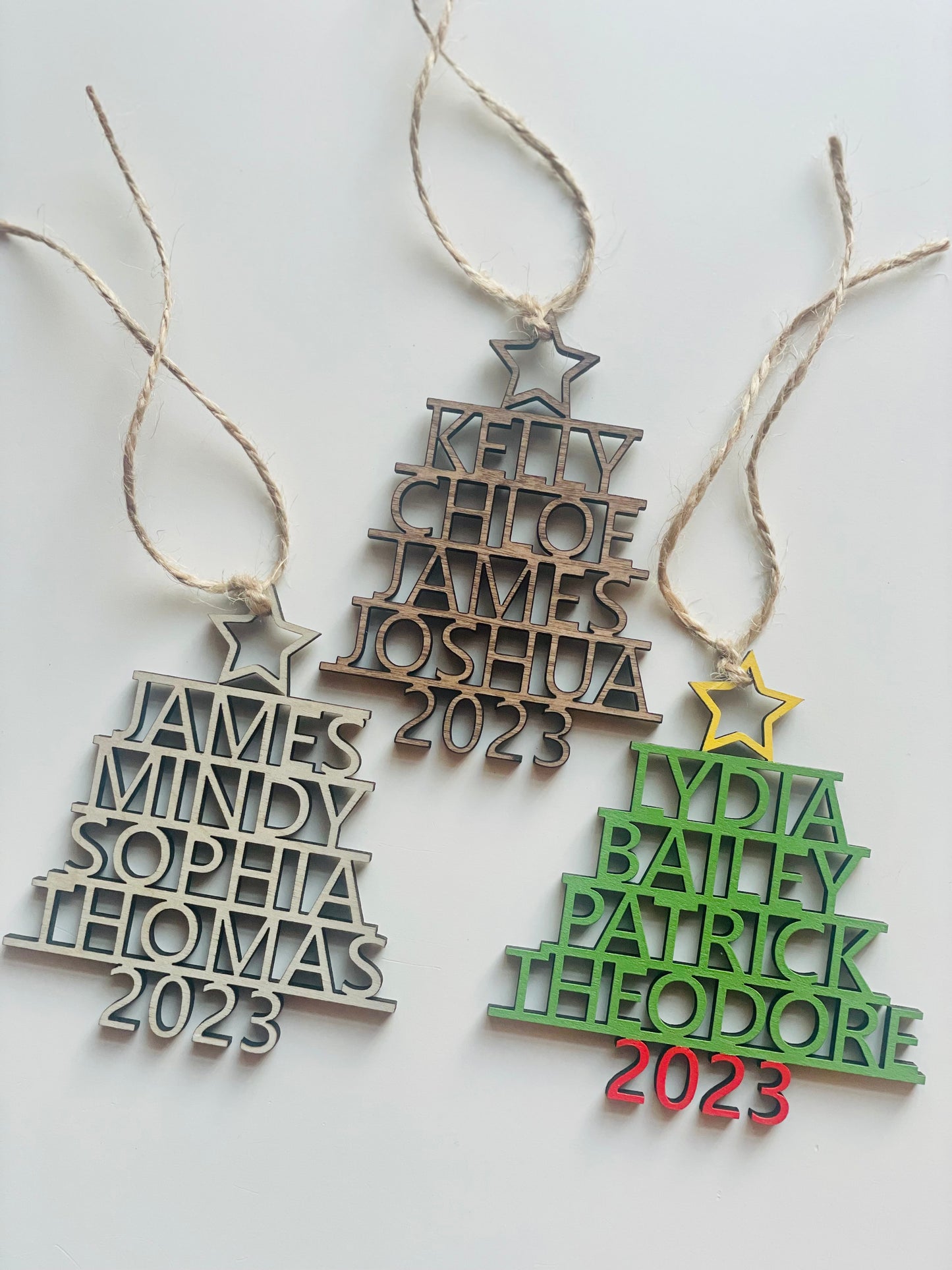 Personalized Christmas Tree Ornament, Christmas Tree with Names, Gift